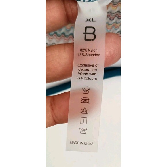 Blooming Jelly High Waisted Bikini Set  Size XL Teal Blue Tummy Control New - Picture 4 of 9